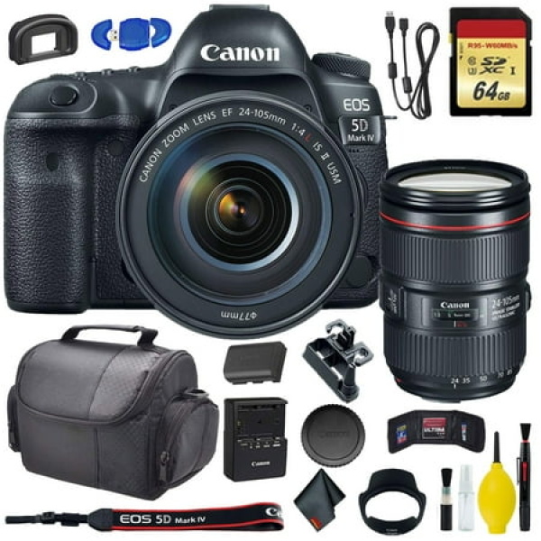 Canon EOS 5D Mark IV DSLR Camera with 24-105mm f/4L II Lens (International Model) Standard Bundle