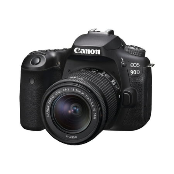 Canon EOS 90D - Digital camera - SLR - 32.5 MP - 4K / 30 fps - 3x optical zoom EF-S 18-55mm IS STM lens - Wi-Fi Bluetooth