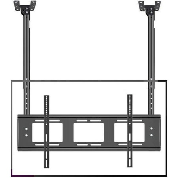 Ceiling TV Mount Double Pole Hanging TV Bracket Fits 55-86 Inch LED Flat Panel Display TV Pole Mount Holds Up to 176lbs/80kg