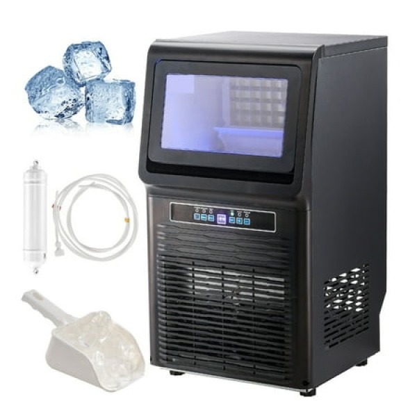 Commercial Ice Maker 70lbs/24H 36 Ice s In 12-15 Minutes Freestanding Cabinet Ice Maker With 12lbs Storage Capacity