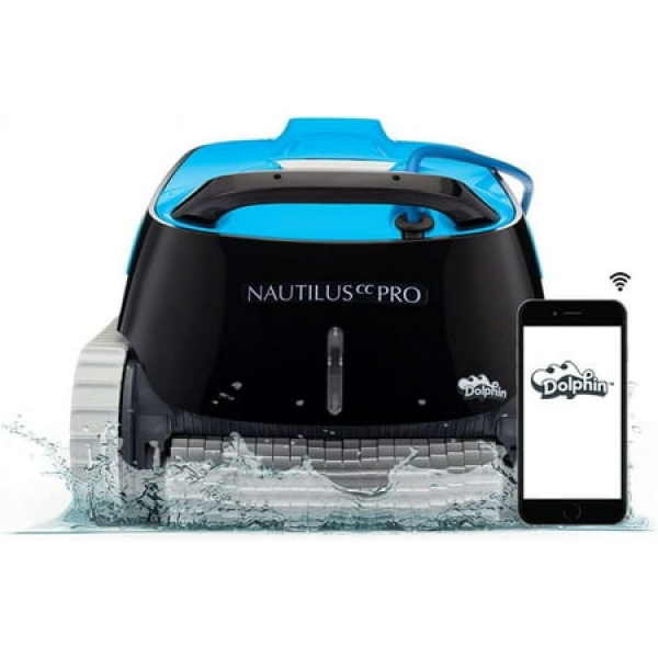 Dolphin Nautilus CC Pro Wi-Fi Robotic Pool Vacuum Cleaner up to 50 FT - Waterline Scrubber Brush