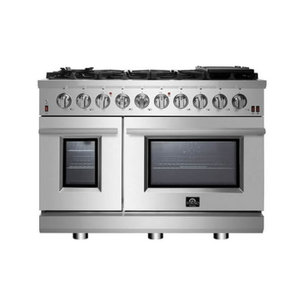 Forno FFSGS623948 48 inch Grattino Stainless Platinum Professional Freestanding Gas Range