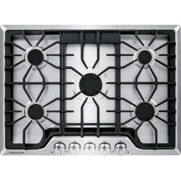 Frigidaire Gallery FGGC3047QS 30 inch Stainless 5 Burner Gas Cooktop