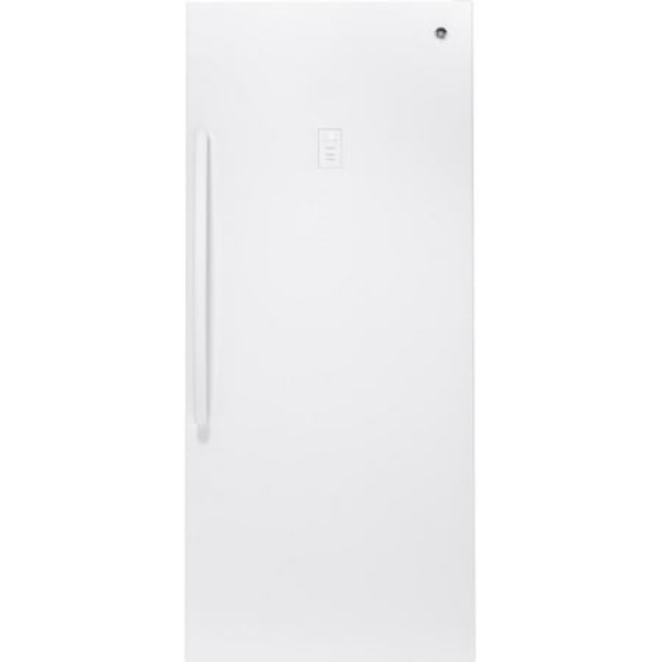 GE FUF21SMRWW 33 Inch Freestanding Upright Freezer with 21.3 cu. ft. Capacity in White