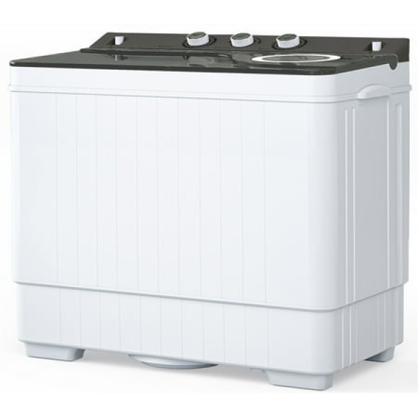 HiMiss Us Plug Xpb65-2288s Twin Tub Washing Machine 110v 420w Double Tub with Drain Pump Semi-automatic 26lbs(18lbs 8lbs)