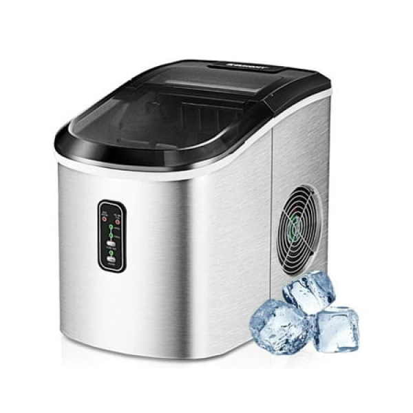 Ice Maker Machine Countertop 26 Lbs In 24 Hours 9 s Ready In 6 Mins Electric Ice Maker And Compact Potable Silver