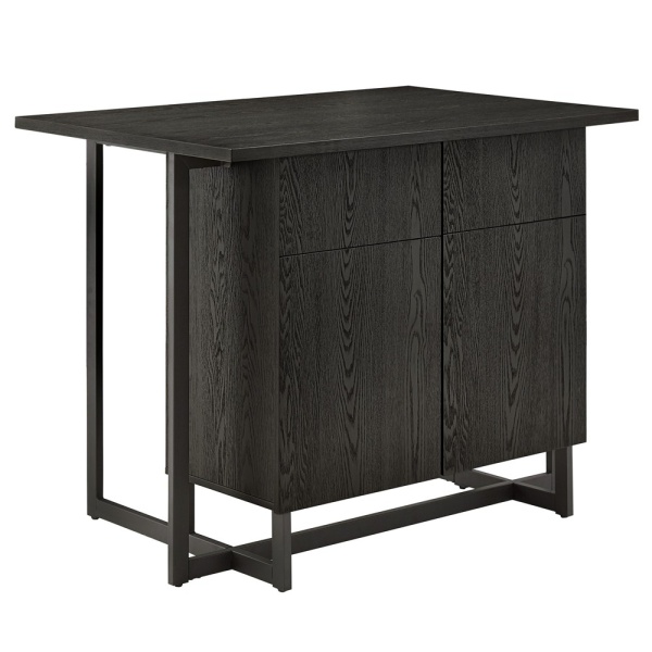 Inspire Q Flynn Kitchen Island Black