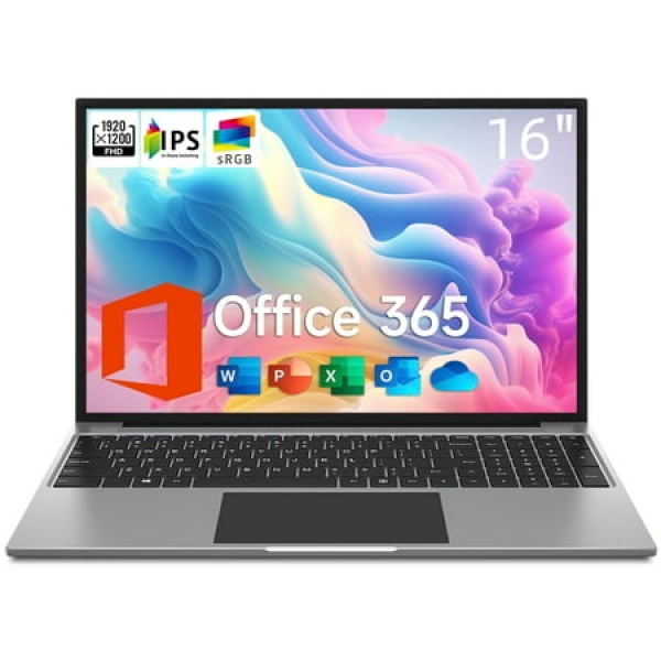 Jumper 16 Windows 11 Laptop 4GB DDR4 128GB ROM Computer with Intel Celeron 5305U Come with 1-Yr Free Office 365 1920x1200 FHD IPS HDMI