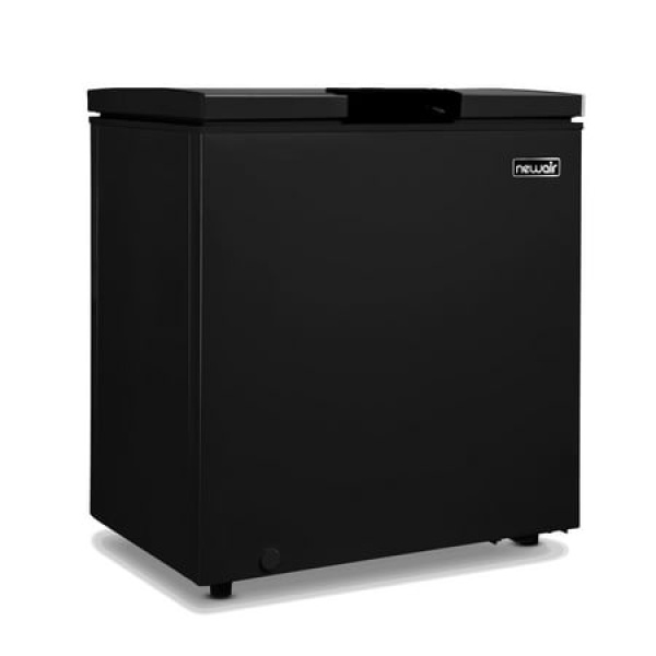 Newair 5 Cu. Ft. Mini Deep Chest Freezer and Refrigerator in Black with Digital Temperature Control Fast Freeze Mode Stay-Open Lid Removeable Storage Basket Self-Diagnostic Program