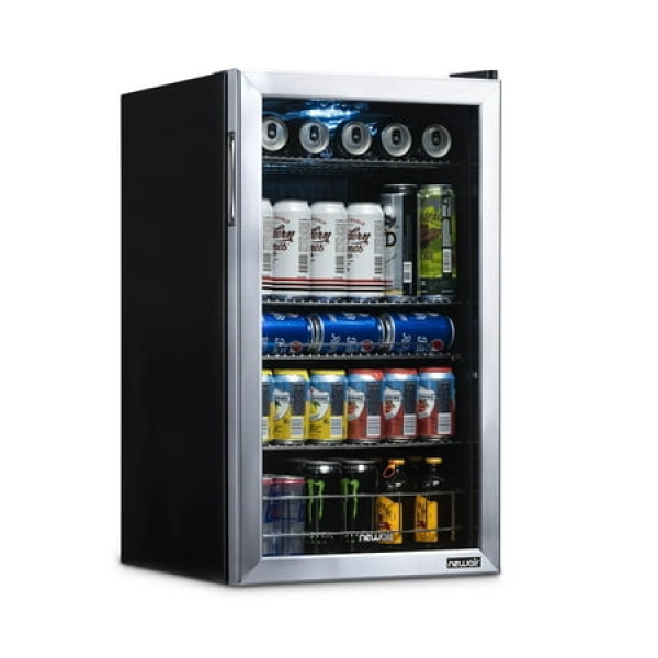 Newair Beverage Refrigerator Cooler |126 Cans Free Standing with Glass Door