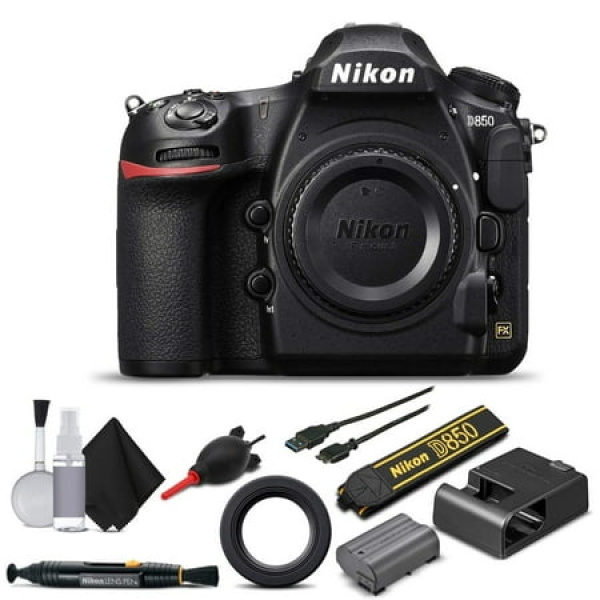 Nikon D850 Digital SLR Camera Body Only Starter Set with Extended Warranty (Intl Model)