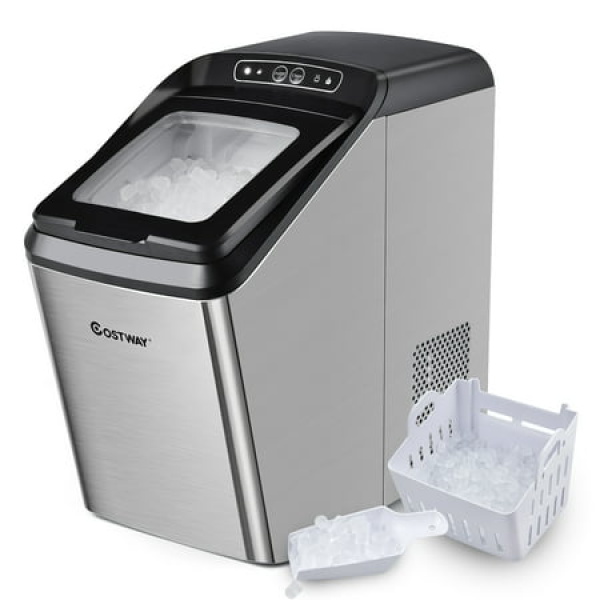 Nugget Ice Maker Machine Countertop Chewable Ice Maker 29lb/Day Self-Cleaning