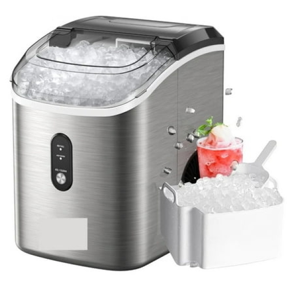 Nugt Countertop Ice Maker Chewable Pellet Ice Machine With Self-Cleaning Function 33lbs/24H Portable Ice Makers