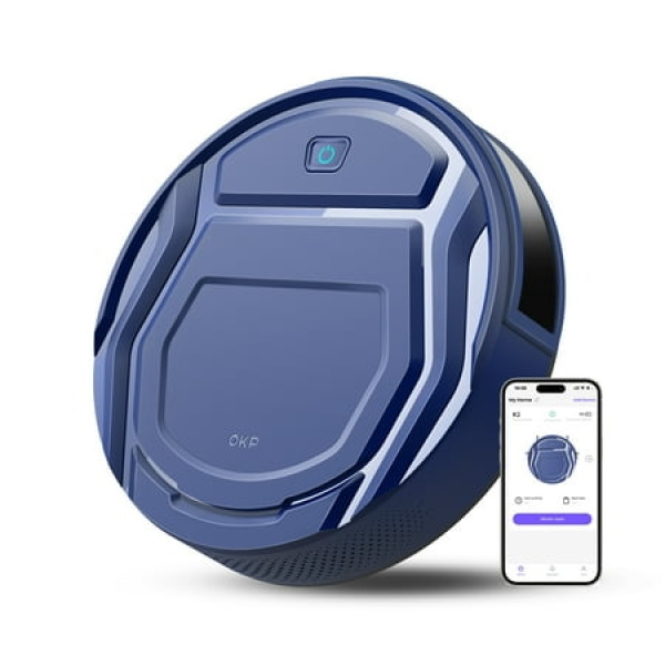 OKP Robot Vacuum Cleaner 2100Pa Wi-Fi Connectivity Alexa/APP Self-Charging