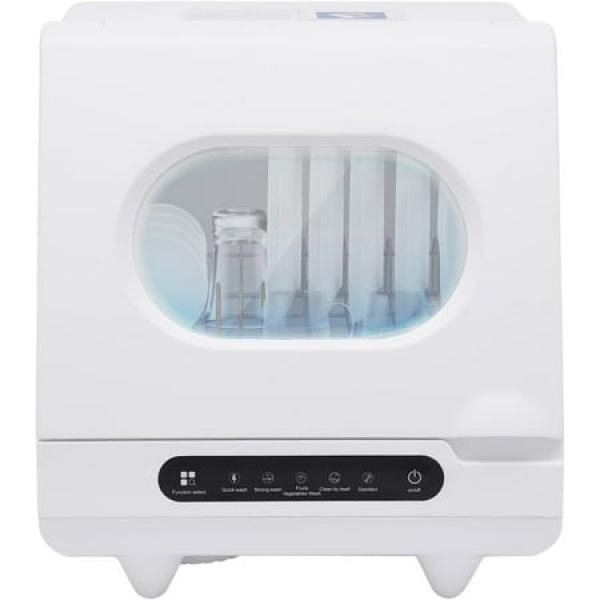 Portable Countertop Dishwasher 72°C Compact Dish Washing 360° Spray Arms 4-5L Water Consumption W/5 Washing Programs Display for Small-Sized Houses Apartments Dorms Boats Campers/Rvs.