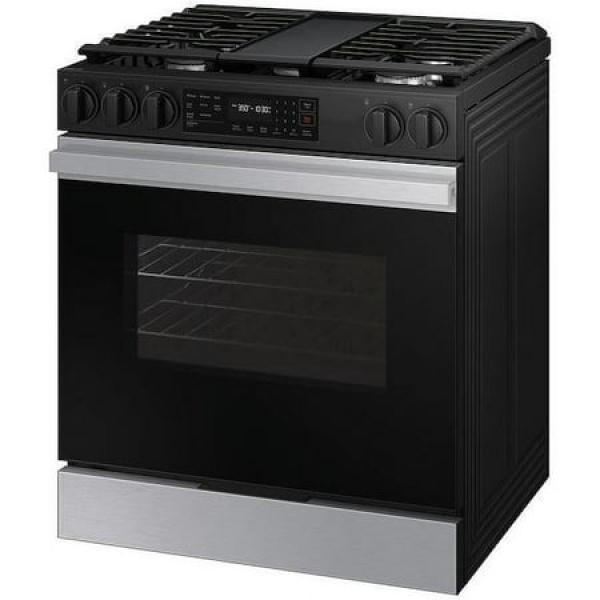 Samsung Bespoke Smart Slide-In Gas Range 6.0 cu. ft. with Air Fry & Precision Knobs NSG6DG8300SR