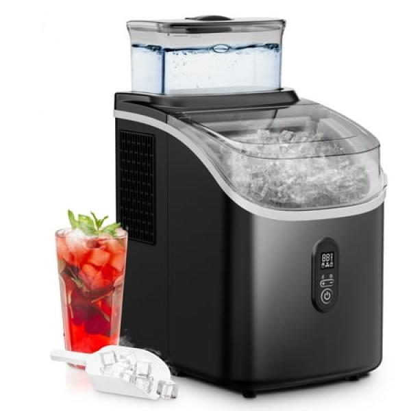 Simzlife Ice Maker Countertop Portable Ice Cube Maker Machine with 2.0L Detachable Water Tank 30Lbs/Day Self-Cleaning